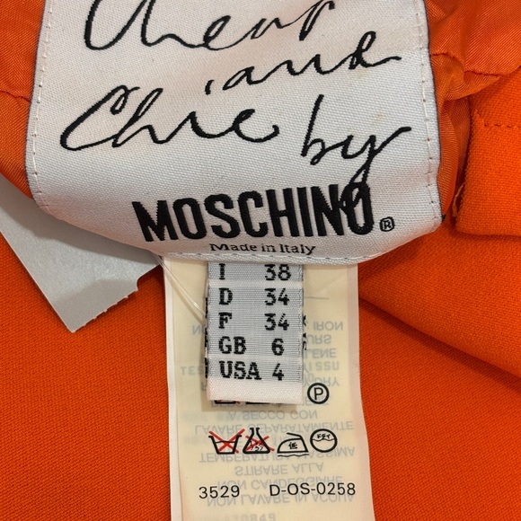 Moschino Bright Orange A-Line Skirt - Picture 3 of 4